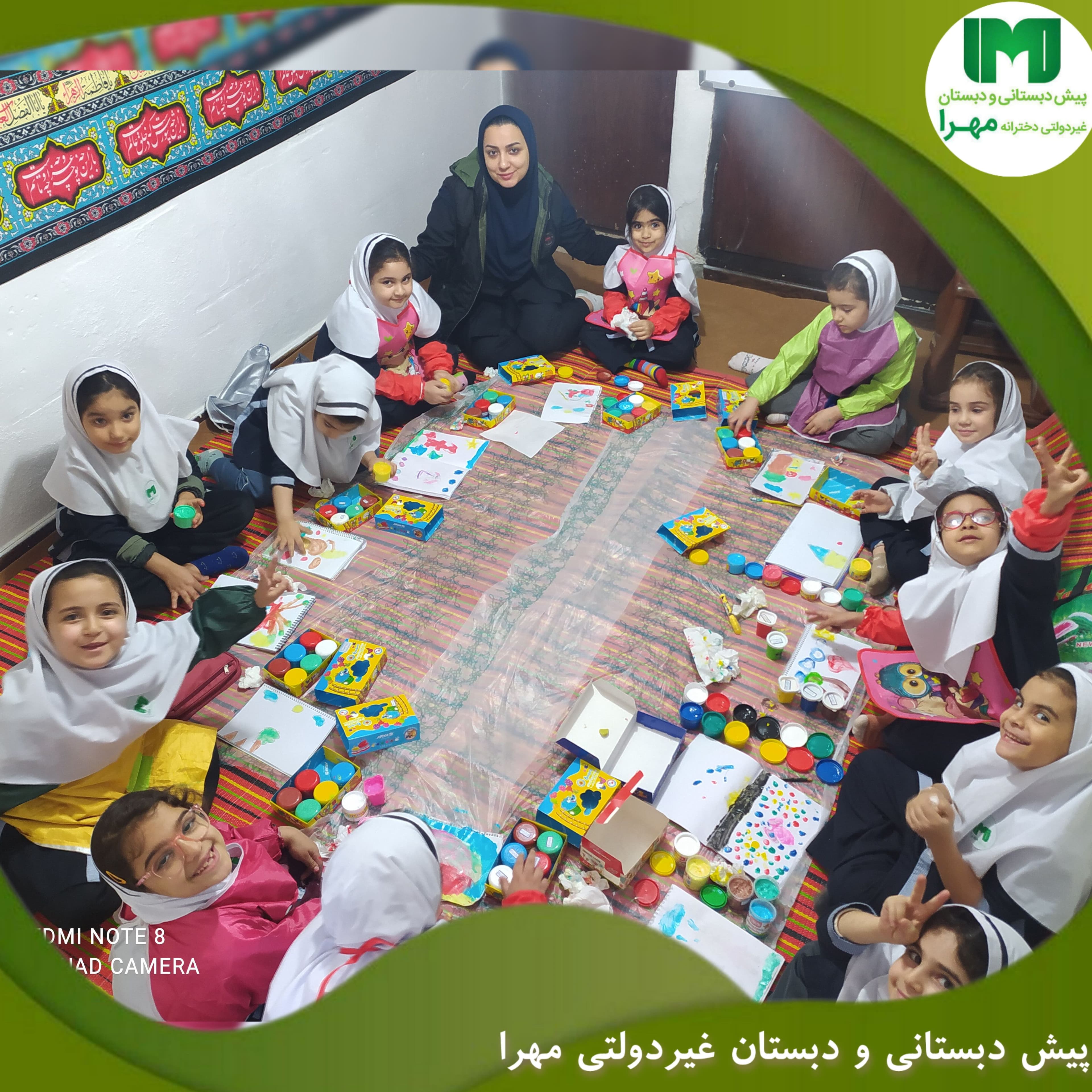 آموزش نقاشی با رنگ انگشتی در پایه پیش دبستانی 